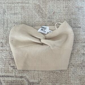 Princess Polly Tan Knotted Tube Top